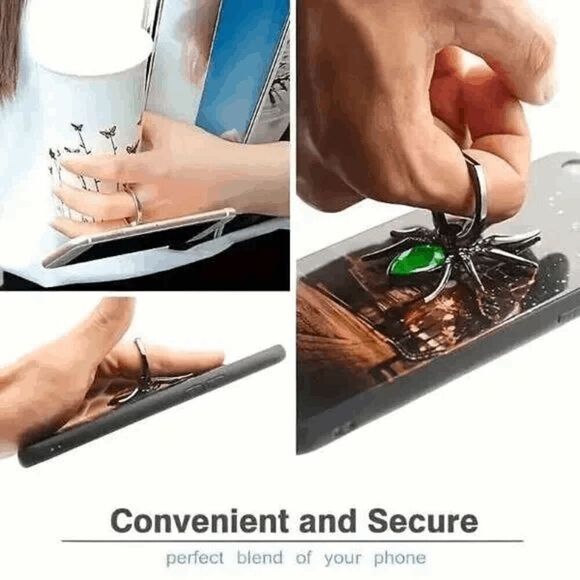 Pink Crystal Diamond 360 Rotating Spider Cell Phone Ring Stand Holder - Picture 6 of 6